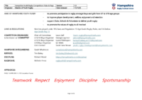 Youth Competitions Rules & Regs