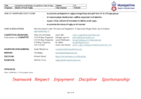 Youth Competitions Rules & Regs Summary Table V1.4