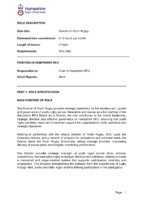 Director of Youth Rugby RD