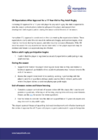 17 year old Club Approval Expectations