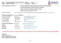 Youth Competitions Rules & Regs Summary Table V1.9
